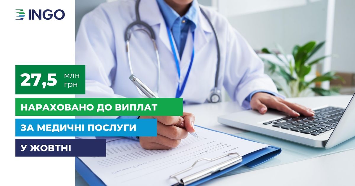 UAH 27.5 Million for Provision of Medical Services in October