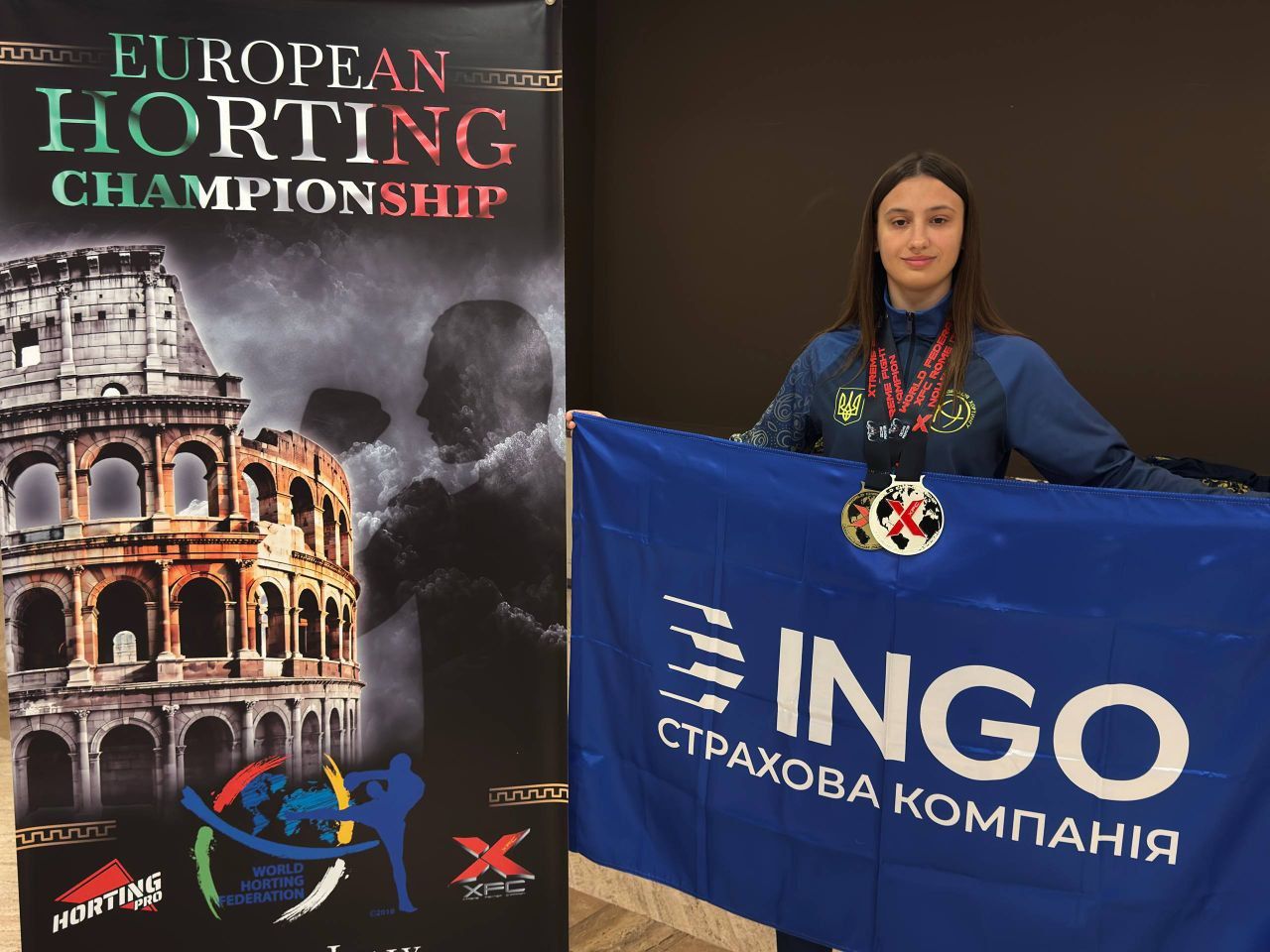 ІНГО підтримала українську спортсменку Алісу Яковенко на Чемпіонаті Європи з хортингу в Італії